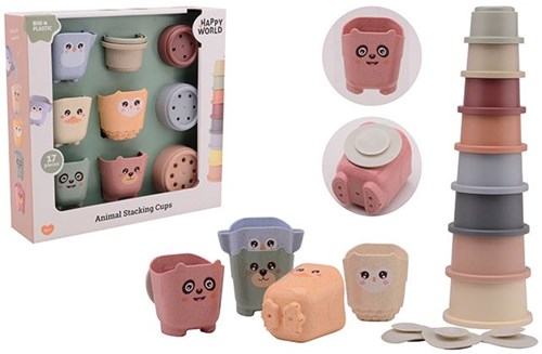 Happy World Seaux empilables en bioplastique Happy World 22287-2