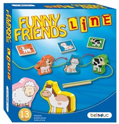 Beleduc educatief spel Funny Friends Line - karton - multicolor