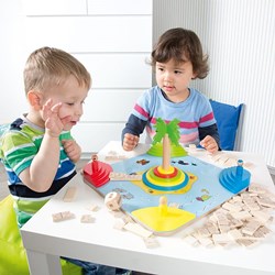 Beleduc houten spel Tropicano - strategisch kinderspel piraten avontuur