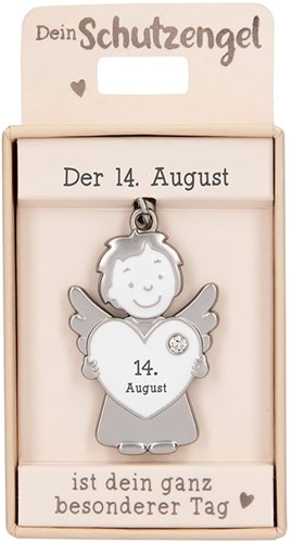 Depesche pendentif bijou ange gardien 14 août porte-clés cadeau