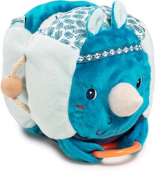 Lilliputiens Ontdekkingsspeelgoed neushoorn Marius blauw interactief pluche