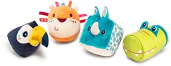 Lilliputiens formes jungle - Lot de 4 hochets doux - jouet bébé coloré