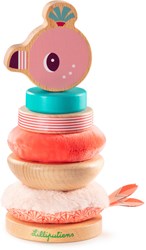 Lilliputiens tour à empiler jouet sensoriel Anais multicolore bois