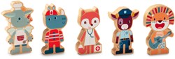 Lilliputiens Houten Personages Superberoepen - 5 stuks