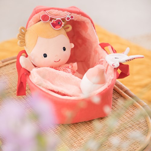 Lilliputiens poupée bébé Lena coffret de jeu doux avec couffin et accessoires-3