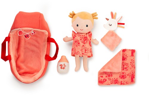Lilliputiens poupée bébé Lena coffret de jeu doux avec couffin et accessoires-2