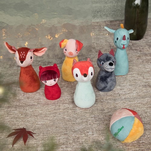 Lilliputiens jeu de quilles forêt - set de quilles en tissu animaux-3