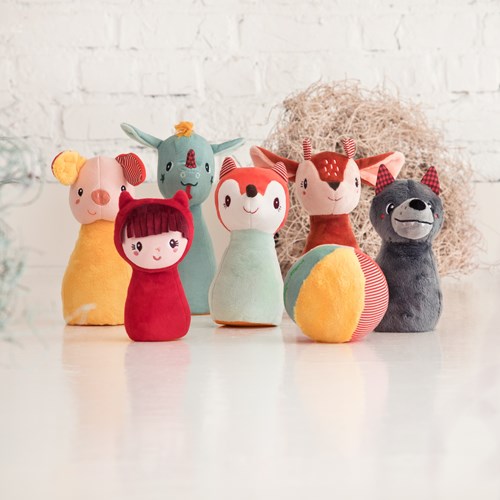 Lilliputiens jeu de quilles forêt - set de quilles en tissu animaux