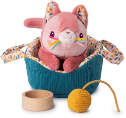 Lilliputiens kat knuffel Jeanne met mandje - interactief speelgoed