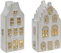 Svenska Living LED grachthuis speelgoed decoratie H15cm wit