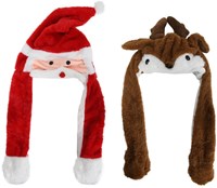 Svenska Living kerstmuts speelgoed rendier kerstman bewegend 30cm rood