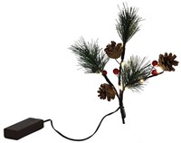 Svenska Living branche de Noël artificielle avec LED 20cm rouge