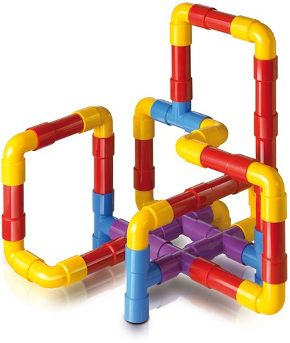 Quercetti coffret tubes 40 pièces jouet de construction coloré-2