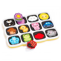 Quercetti magnetische vormenpuzzel dieren en kleuren voor kinderen-2