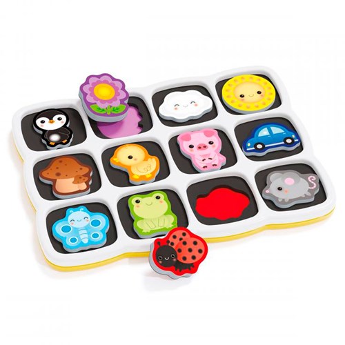 Quercetti magnetische vormenpuzzel dieren en kleuren voor kinderen-2