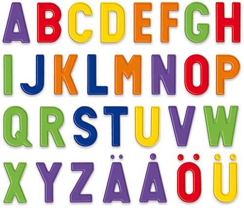 Quercetti magneetbord educatief speelgoed met magneetletters multicolor-3