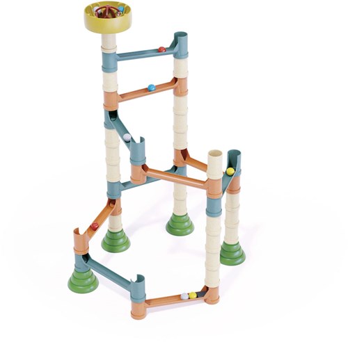 Quercetti circuit billes bio jouet - coffret de construction coloré 44 pièces-2