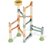 Quercetti circuit billes bio jouet - coffret de construction coloré 44 pièces-3