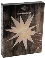 Svenska Living étoile de Noël plastique blanche 35cm avec LED et minuterie