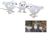 Svenska Living LED vogels acryl 15cm set van 3 warm wit buitenverlichting