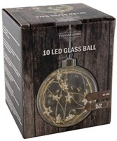 Svenska Living boule de Noël en verre éclairage 10cm étoile LED décoration