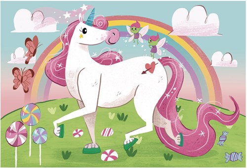 Clementoni puzzle licorne 104 pièces - puzzle jouet fantaisie-2