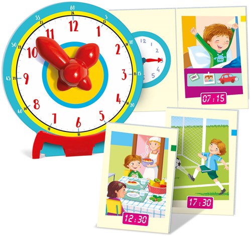 Clementoni jeu éducatif apprendre à lire l'heure - digital et analogique - set de puzzle-3