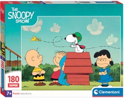 Clementoni puzzel Peanuts Snoopy 180 stukjes karton kinderpuzzel