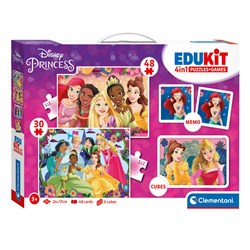 Disney jouet éducatif Clementoni 4en1 puzzle mémoire princesses