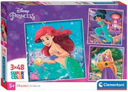 Clementoni puzzle - princesses Disney - 3x48 pièces - puzzle pour enfants