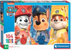 Clementoni puzzel - Paw Patrol legpuzzel 104 stukjes karton
