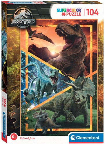 Clementoni puzzle Jurassic World 104 pièces - puzzle enfant carton