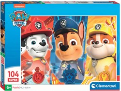 Clementoni puzzel - Paw Patrol - 104 stukjes - kinderpuzzel karton
