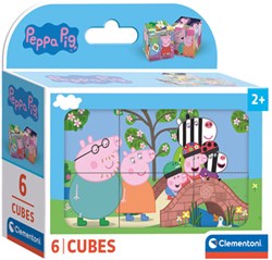 Clementoni blokpuzzel Peppa Pig - 6 kubussen - duurzaam karton