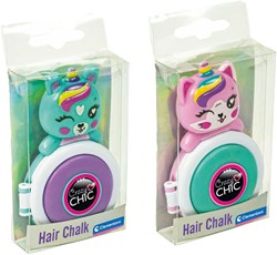 Clementoni craie pour cheveux jouet licorne violet/bleu pour enfants