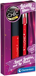 Clementoni speelgoed lipgloss en lipliner kersen rood make-up set