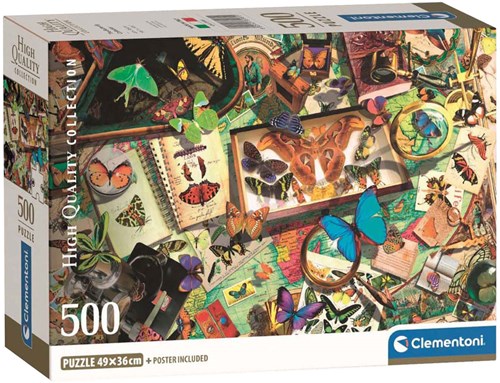 Clementoni puzzle - 500 pièces - Le Collectionneur de Papillons - High Quality Collection