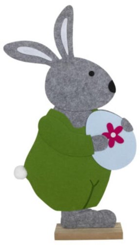 Svenska Living déco fenêtre feutrine lapin de Pâques avec œuf 61cm