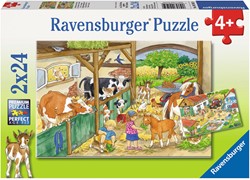 Ravensburger puzzel Vrolijk boerderijleven - 2x 24 stukjes