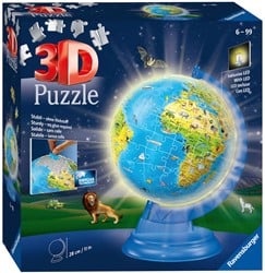 Ravensburger 3D puzzel XXL Globe Night Edition voor kinderen - 180 stukjes