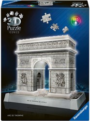 Ravensburger 3D puzzel Arc de Triomphe Parijs met licht - 255 stukjes