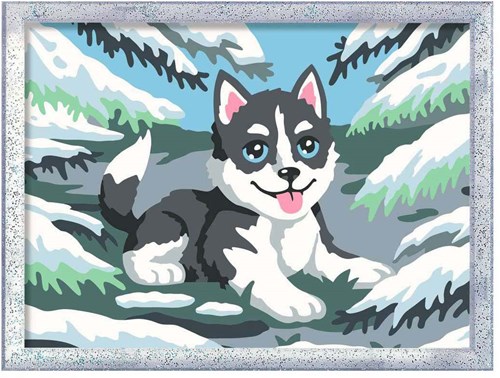 Ravensburger kit peinture par numéros - kit créatif husky-3