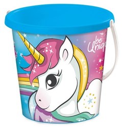 Mondo emmer unicorn strand speelgoed kunststof 17 cm voor kinderen