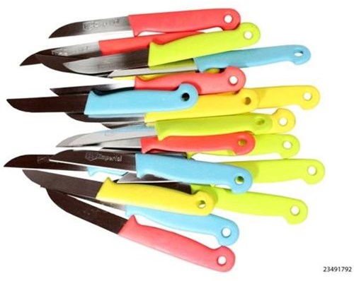 Imperial Kitchen schilmesjes keuken set zwart 5 stuks roestvrijstaal
