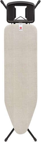 Brabantia strijkplank B strijkijzerhouder 124x38cm grijs katoen