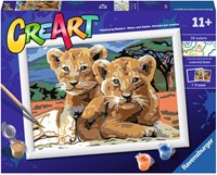 Ravensburger peinture par numéros - CreArt Petits Lionceaux kit de peinture