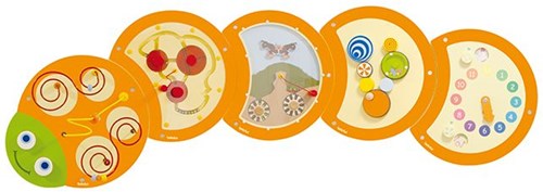 Beleduc wandspel rups houten draaibord educatief speelgoed-2