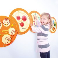 Beleduc wandspel rups houten draaibord educatief speelgoed-3