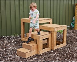 Cosy ensemble de blocs géants cube nid de jeu extérieur enfants
