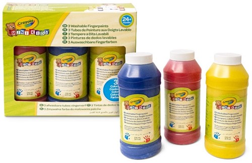 Crayola peinture au doigt - couleurs primaires - 3 flacons 237 ml